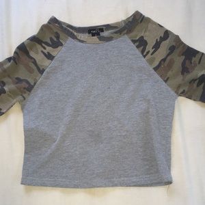 Long sleeved camo T shirt